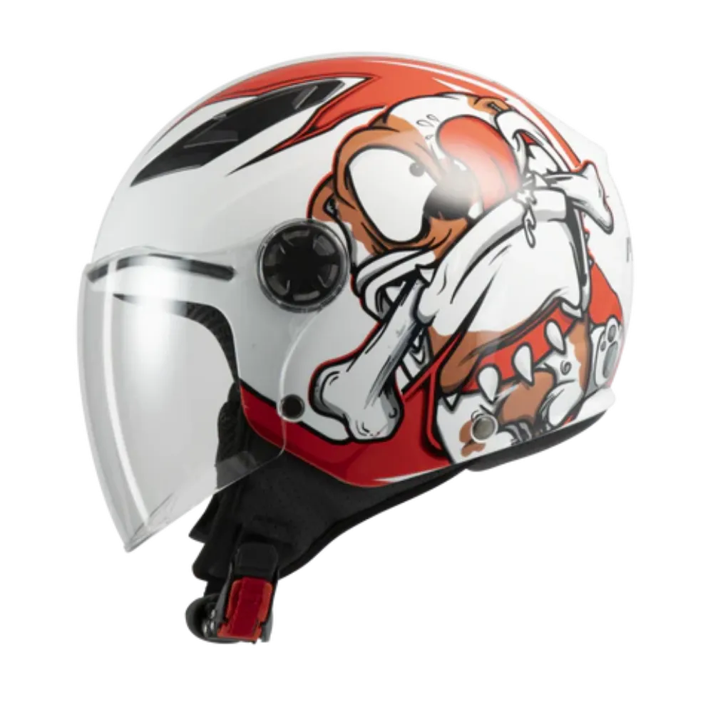 Play White Buldog Casco Jet Bambino/a Motorparts
