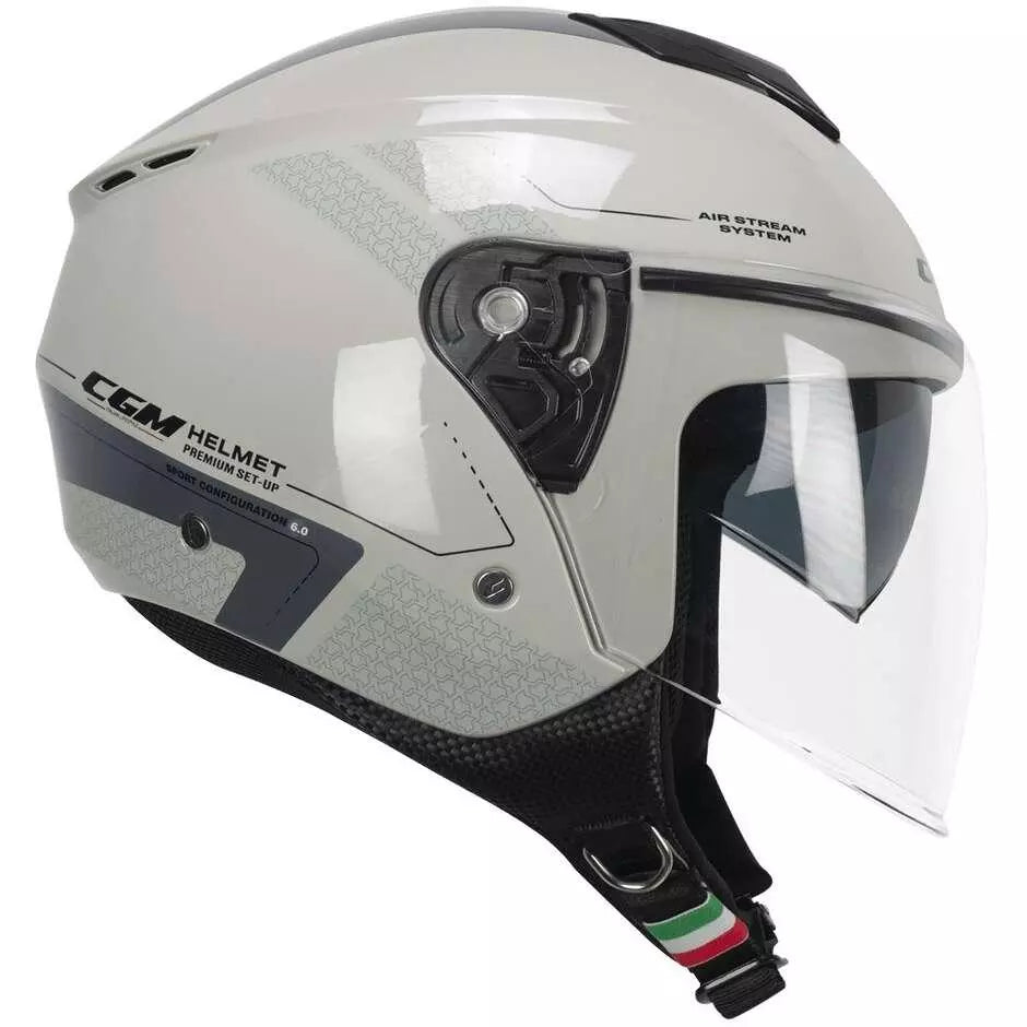 Iper City Grigio Bigio E06 Casco Jet Urbano Cgm