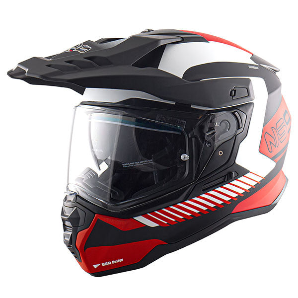 Ns-9 Dual Sport Bianco Rosso Nero Integrale Nos - 1