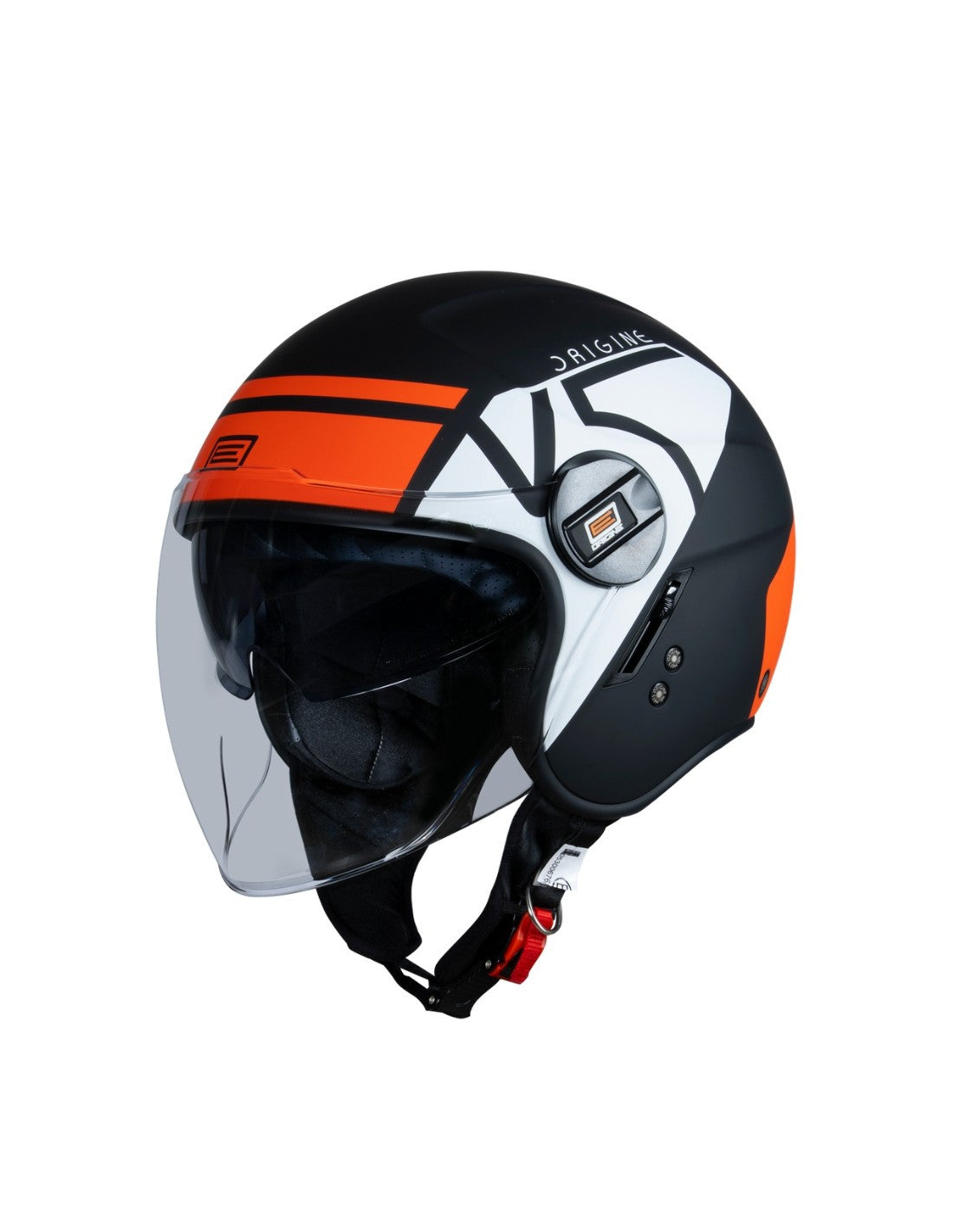 Alpha V5 Red White Black Matt 06 Casco Jet Origine - 1