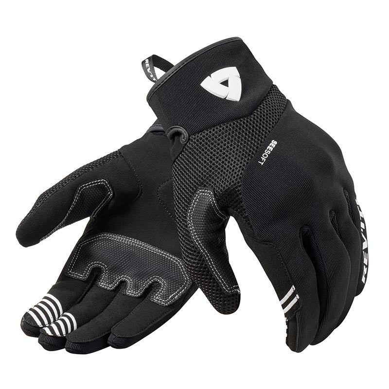 Gloves Endo In Tessuto Traforato Black-white Estivi Revit - 1