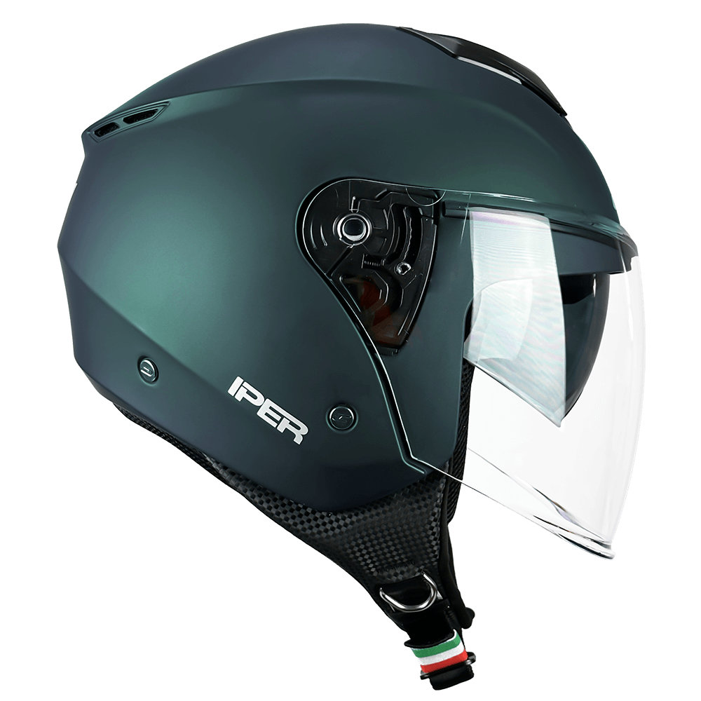 Iper Mono Petrolio Satinato 06 Casco Jet Urban Cgm