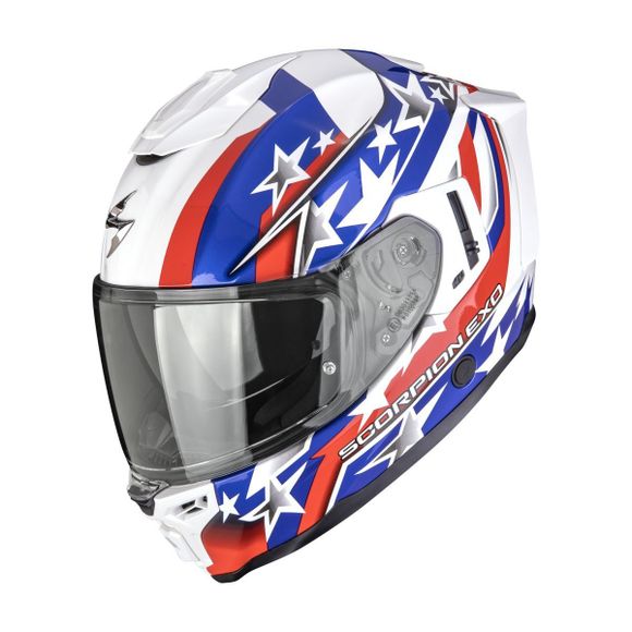 EXO-1500 AIR ETOILE BIANCO-BLU-ROSSO CASCO INTERGRALE SCORPION