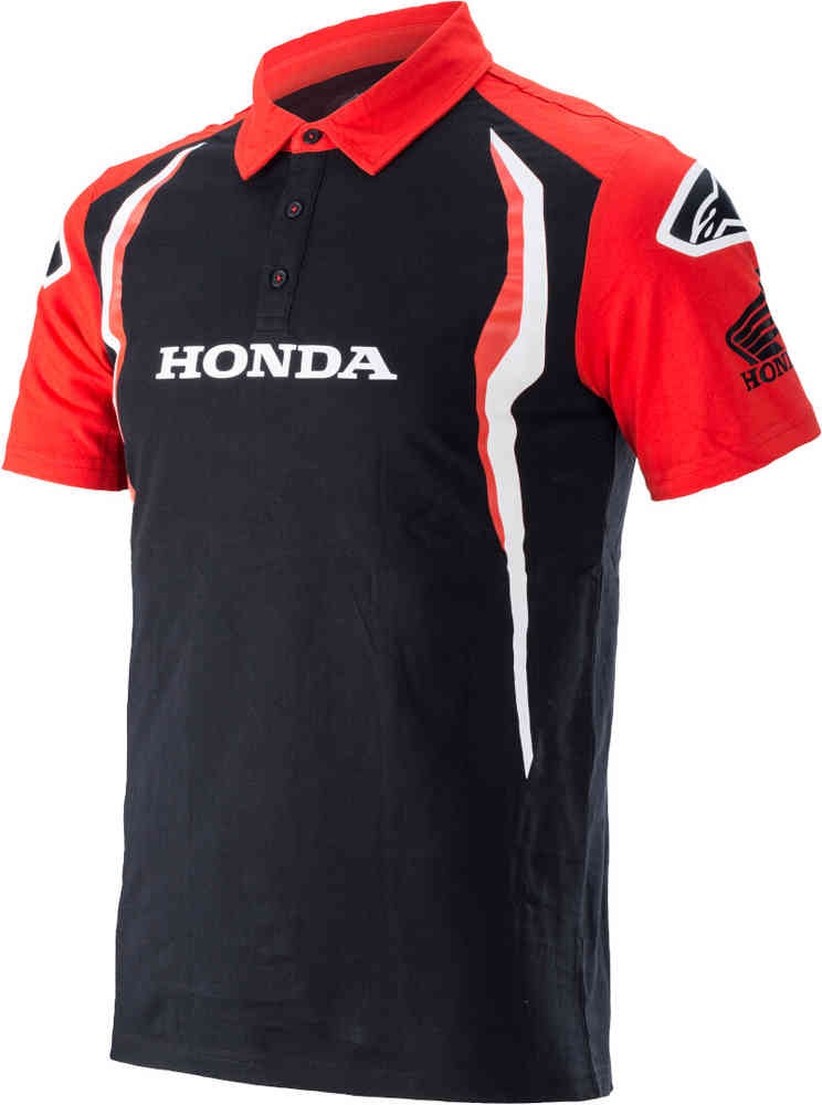Polo con Marchio Honda Rosso-nero Alpinestars
