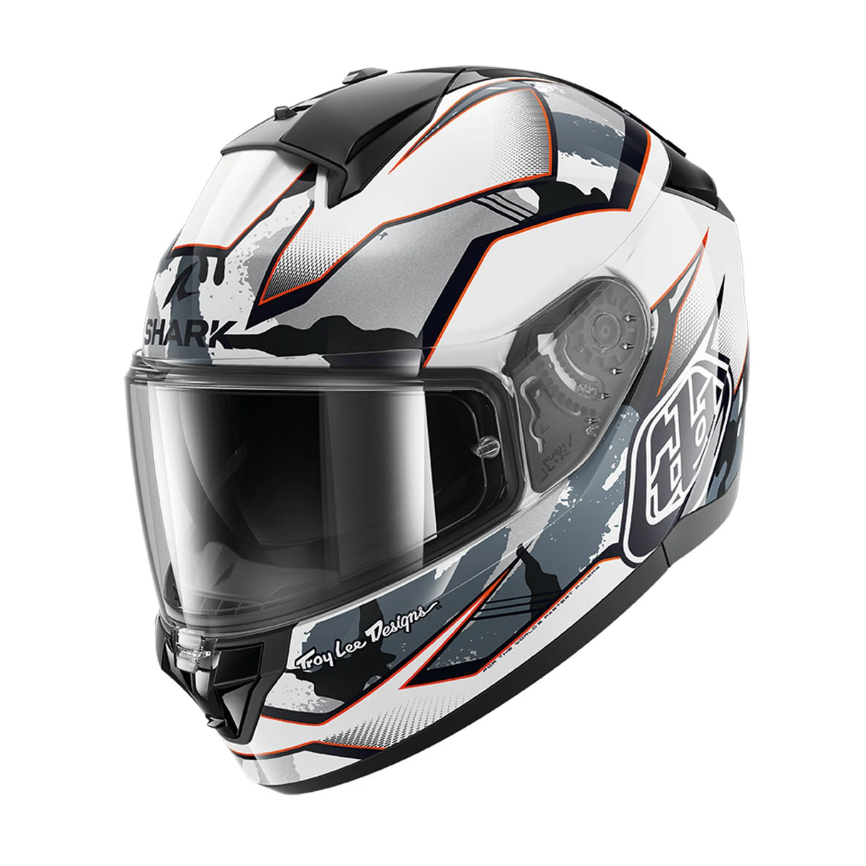 Ridill 2 Matrix Camo White-silver-red Tld Casco Integrale Doppuia Visiera Shark