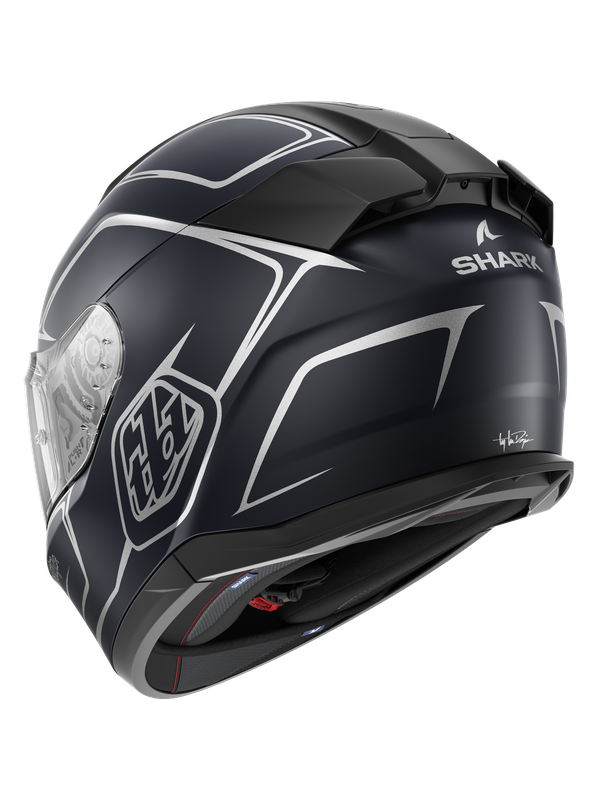 D-skwal 3 Drone Mat Blu Silver Blu Tld Casco Integrale Doppia Visiera Shark