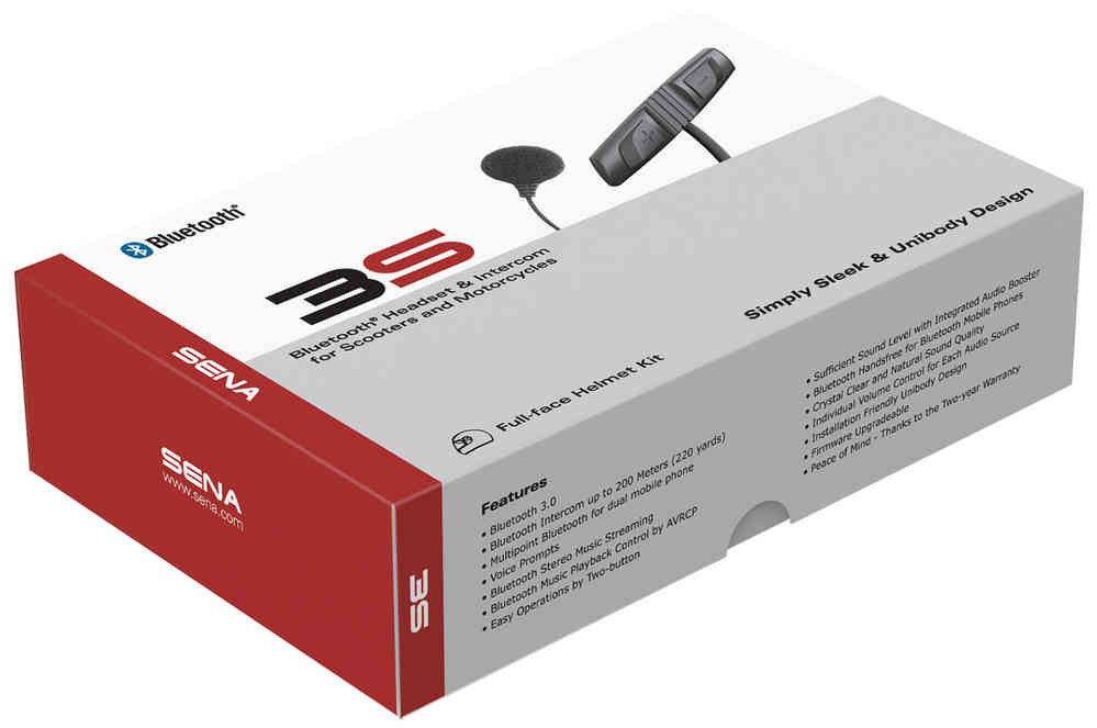 Sena 3s Interfono Bluetooth Mic. a Filo Per Caschi Integrali Sena - 1