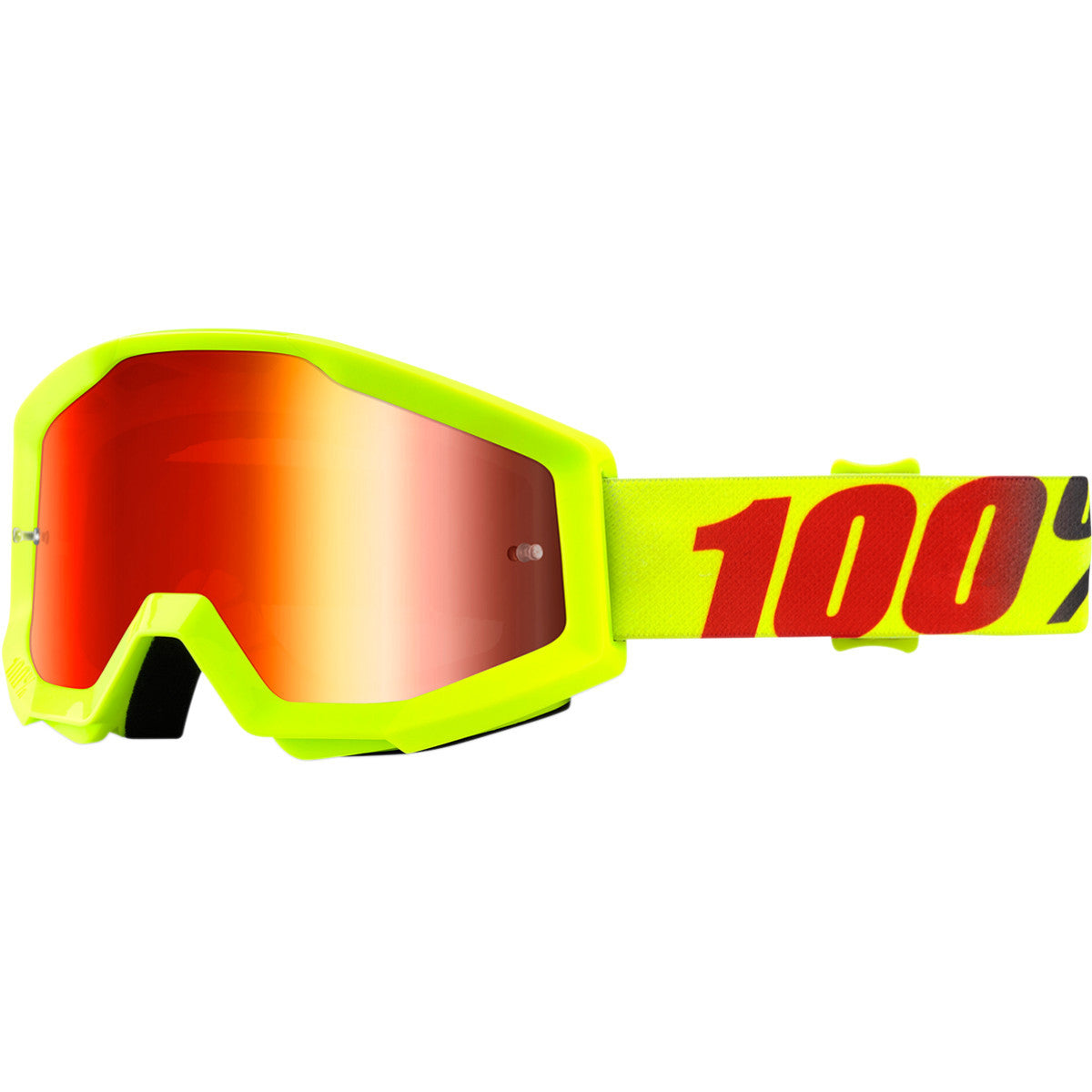 Strata Mercury Maschera Cross Gialla con Lente Specchiata Rossa - 1