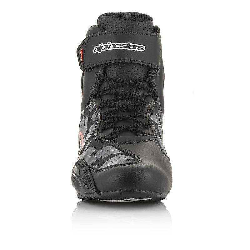 Scarpe Faster-3 Alpinestar - Scarpe In Pelle Nero/grigio/rosso - 2