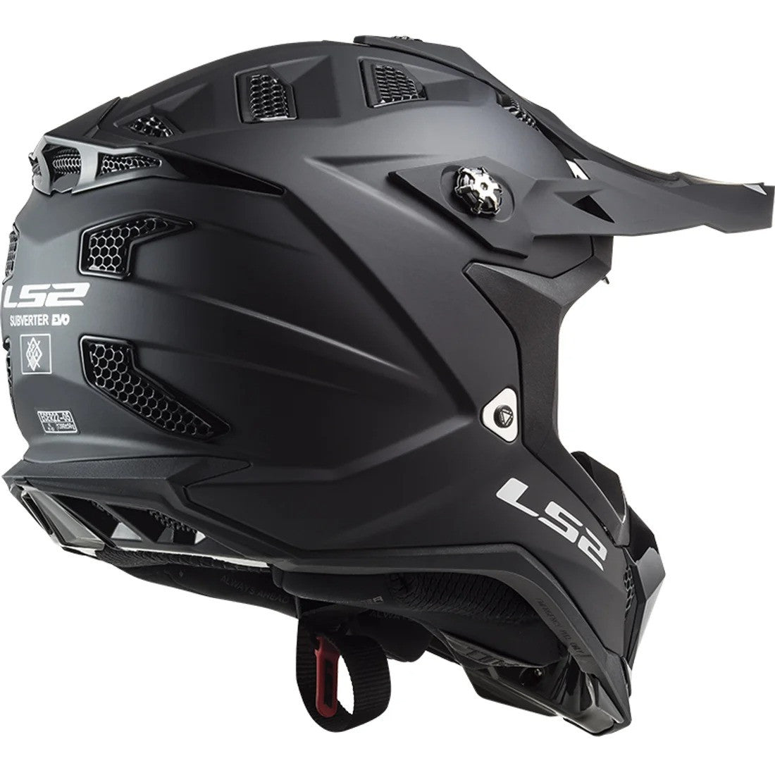 Casco Mx700 Subverter Ls2 - Casco Off Road In Fibra Nero Opaco - 3