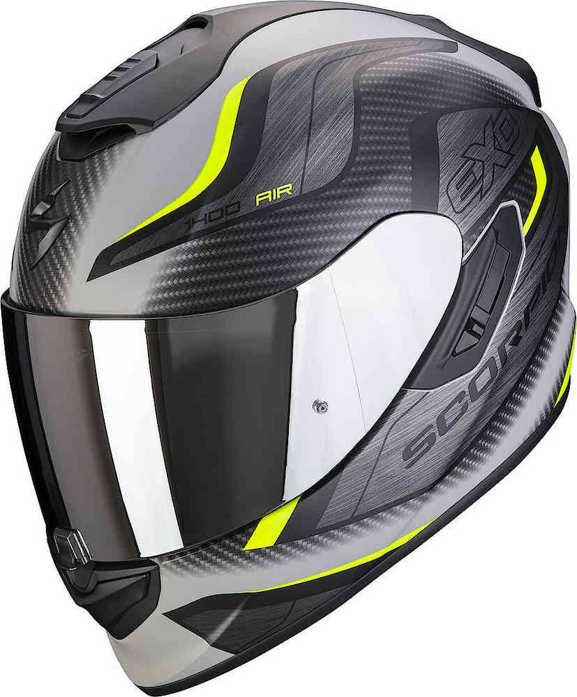 Exo-1400 Attune Grigio Mt Nero Giallo Fluo Casco Integrale Scorpion - 1