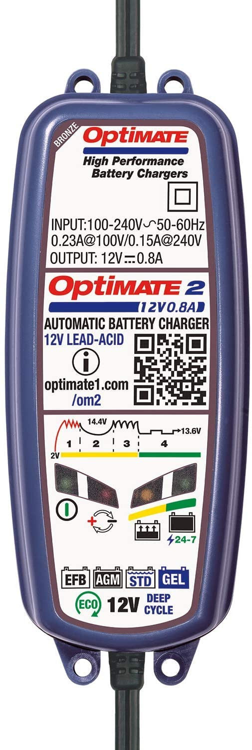Optimate 2 Carica Batterie Manutentore Per Moto - 3