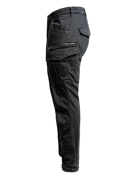 Defender Mono Lung. 30 Black Pantalone con Protezioni Omologato Aaa John Doe - 5