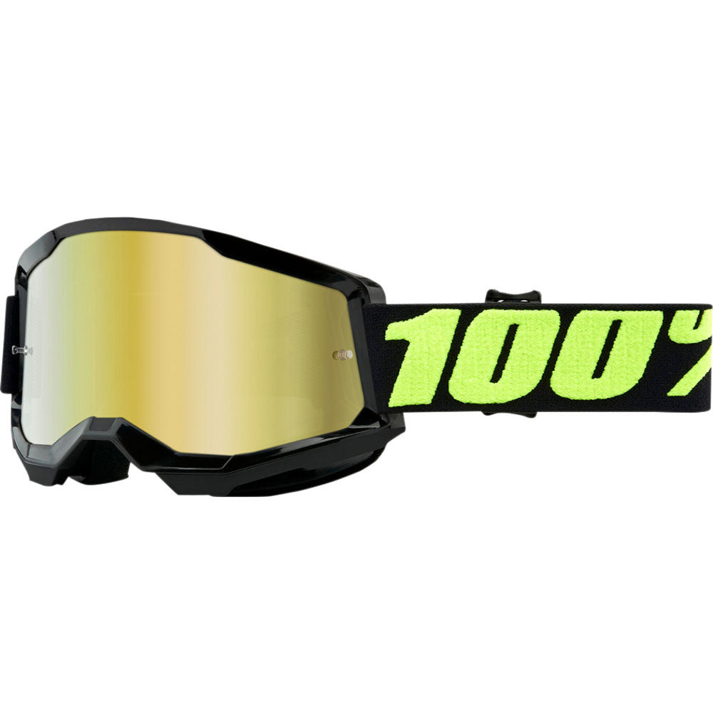 Strata 2 Nera Lente Specchiata Oro Maschera Cross 100% - 1