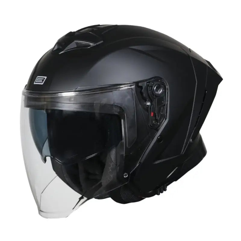 Aprica Solid Matt Black 22.06 Casco Jet con Visierino Del Sole Origine
