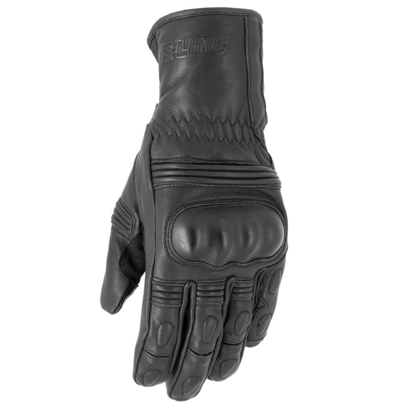 Guanti Frosten Invernali In Pelle Pieno Fiore  Nero S-line