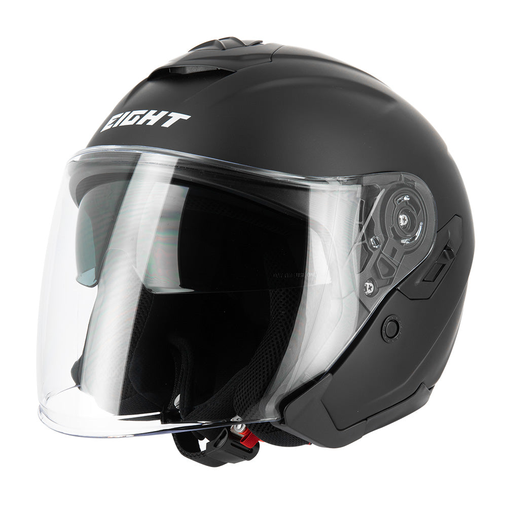 S790 Jet In Fibra Nero Opaco con Visierino Scuro Sifam
