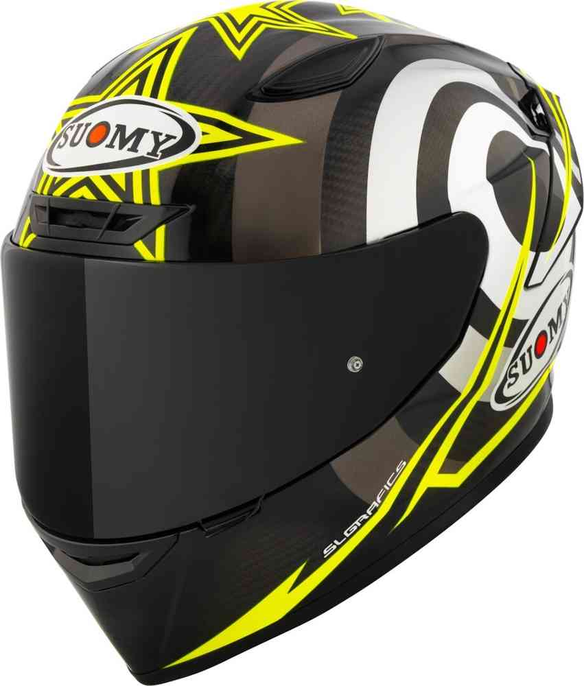 Tx-pro Neil Hodgson Replica E06 Casco Integrale Carbon Nero-grigio-giallo Suomy
