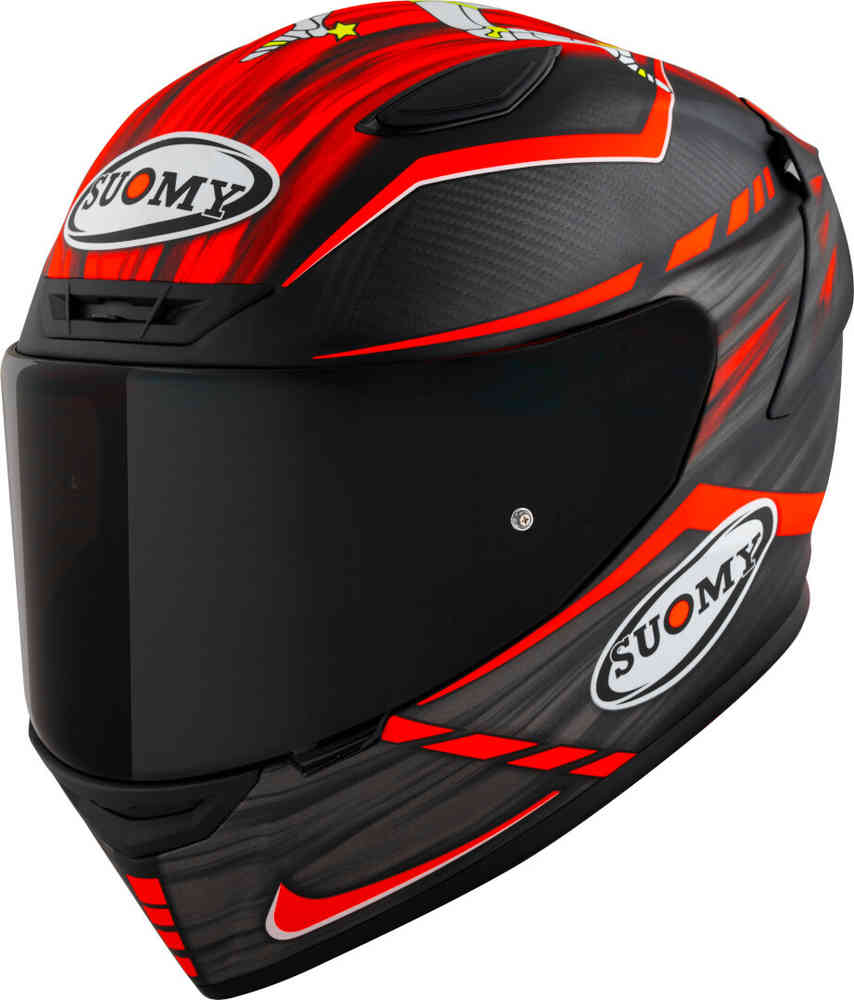 Tx-pro Johnson Replica Red Matt Black E06 Casco Integrale In Fibra Suomy
