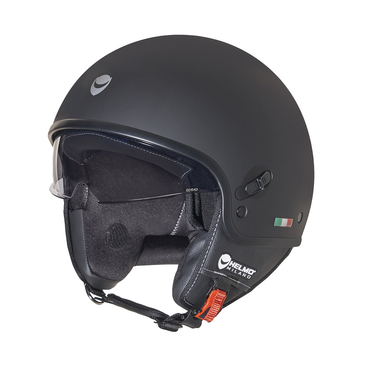 Puro Slider Rubber Black Casco Jet Helmo Milano