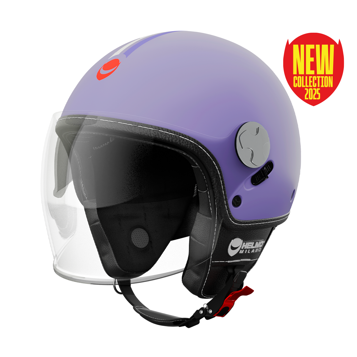 Eos Lavander Casco Jet con Doppia Visiera Lavanda Viola Helmo Milano