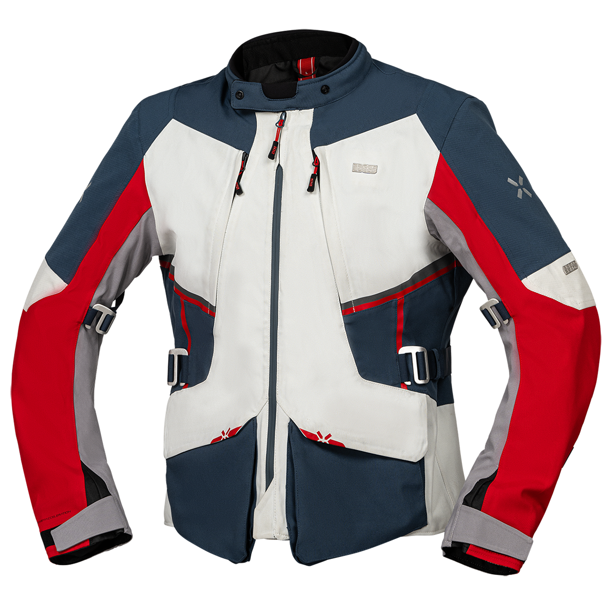 Tourster-stx 1.0 Giacca Laminata Grigio Chiaro-blu-rosso Ixs