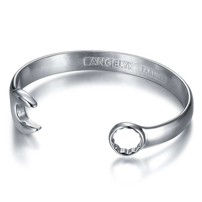 Bracciale In Acciaio 316l Chiave Biker Meccanico Artigiano Acciaio Inossidabile 58mm