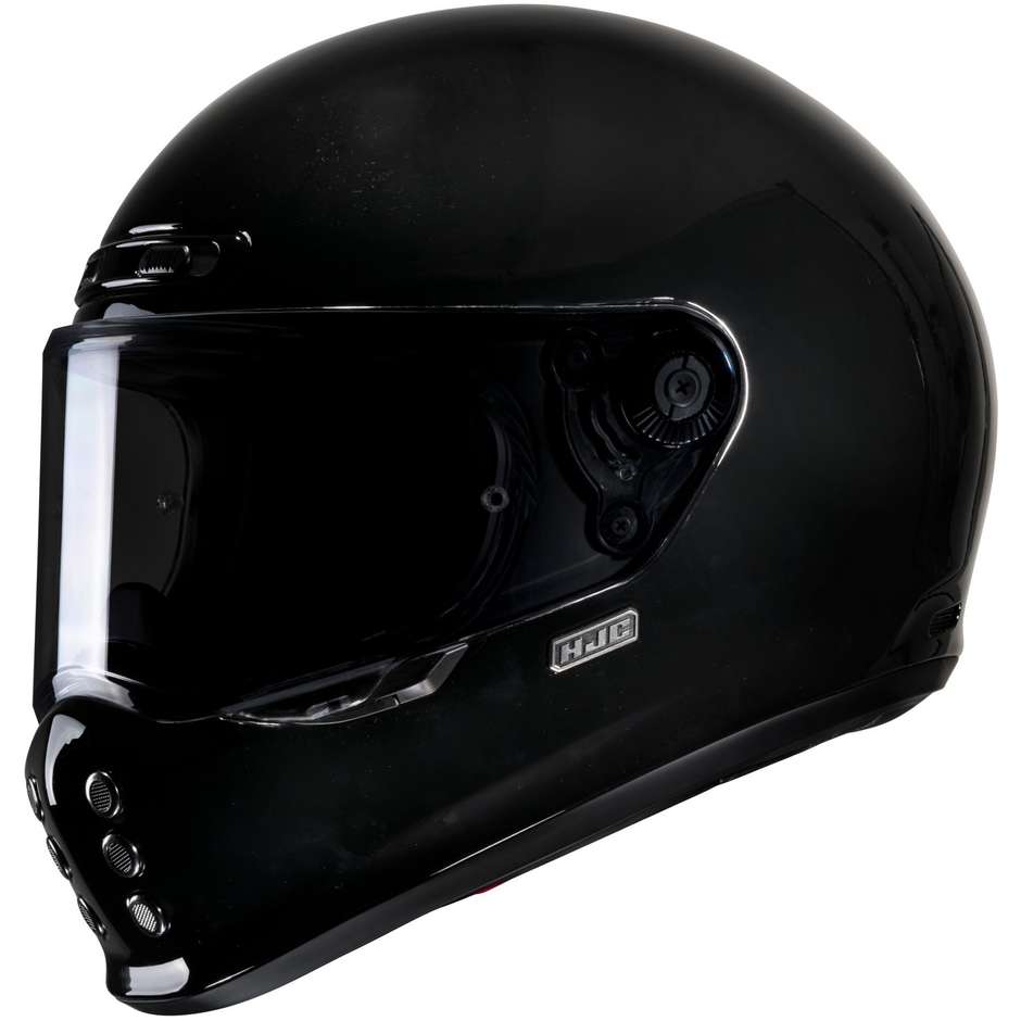 V-10 Black Casco Integrale Vintage In Fibra Hjc