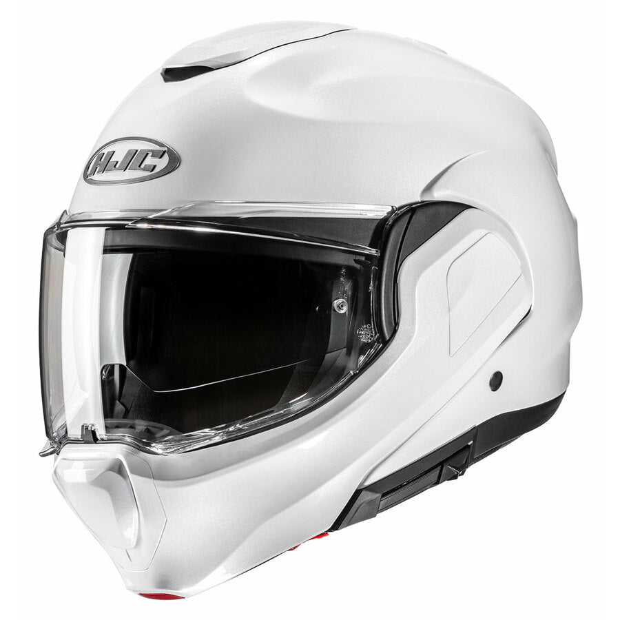 F100 Pearl White In Fibra Casco Convertibile Hjc
