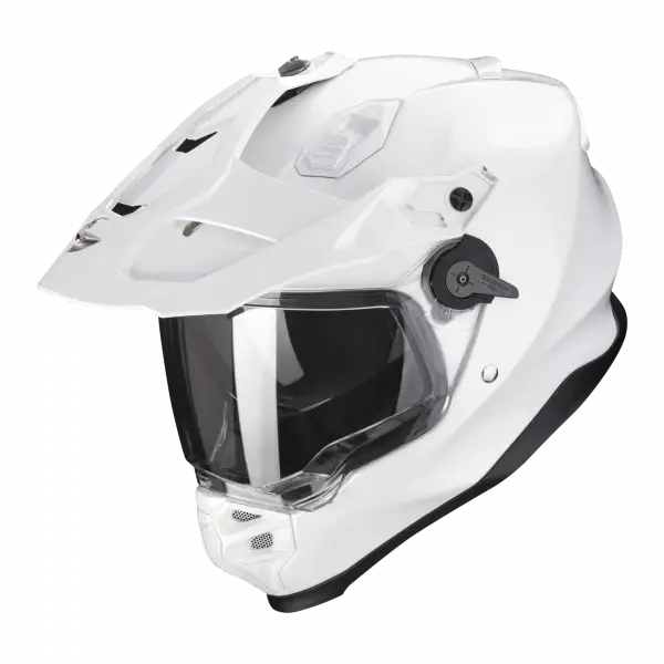 Adf-9000 Air Perla White Casco Adventure In Fibra Scorpion