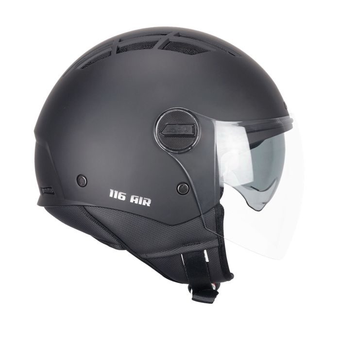 Casco Air Mono Matt Black Areato con Doppia Visiera Cgm
