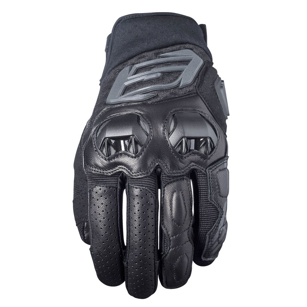 Guanti Five Sf3 Black In Pelle Pieno Fiore e Airmesh Black Five