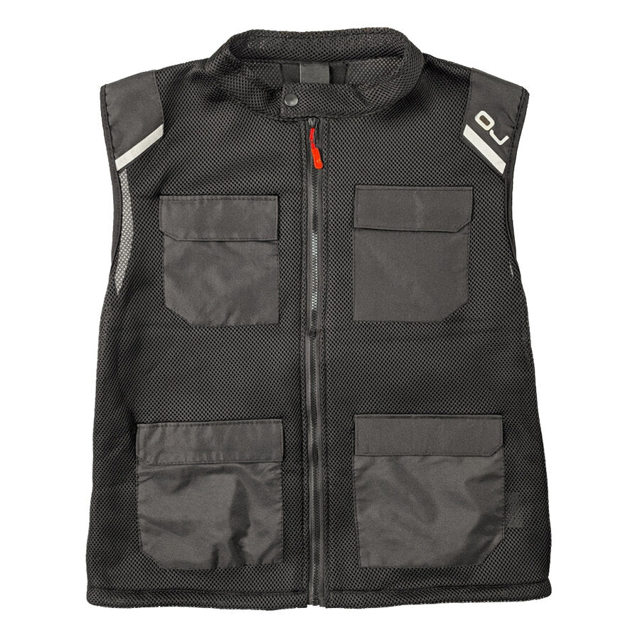 Gilet Penta Black Retina Traforato Multitasche In 3d  Mesh  Oj