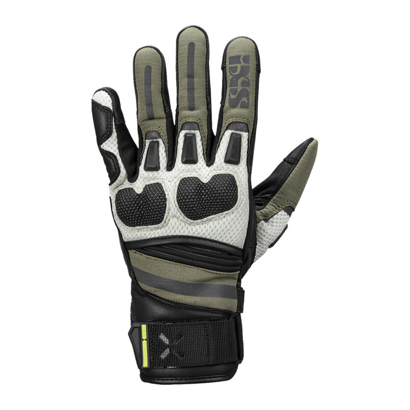 Montevideo-st Guanti Corti Nero-oliva-grigio Chiaro In Solto-tex Ixs