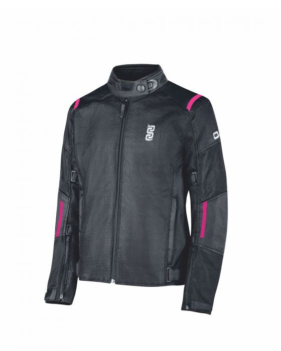 Giubbino Flow Lady Black/fucsia In Tessuto Traforato Oj