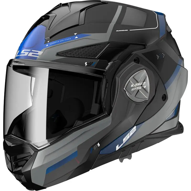 Ff901 Advant-x Spectrum Black Titanium Blue-06 Casco Convertibile Ls2