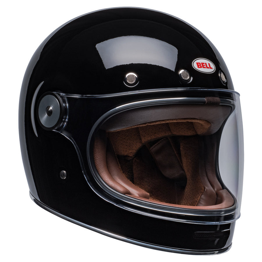Bullit Nero Lucido Casco Vintage In Fibra Bell