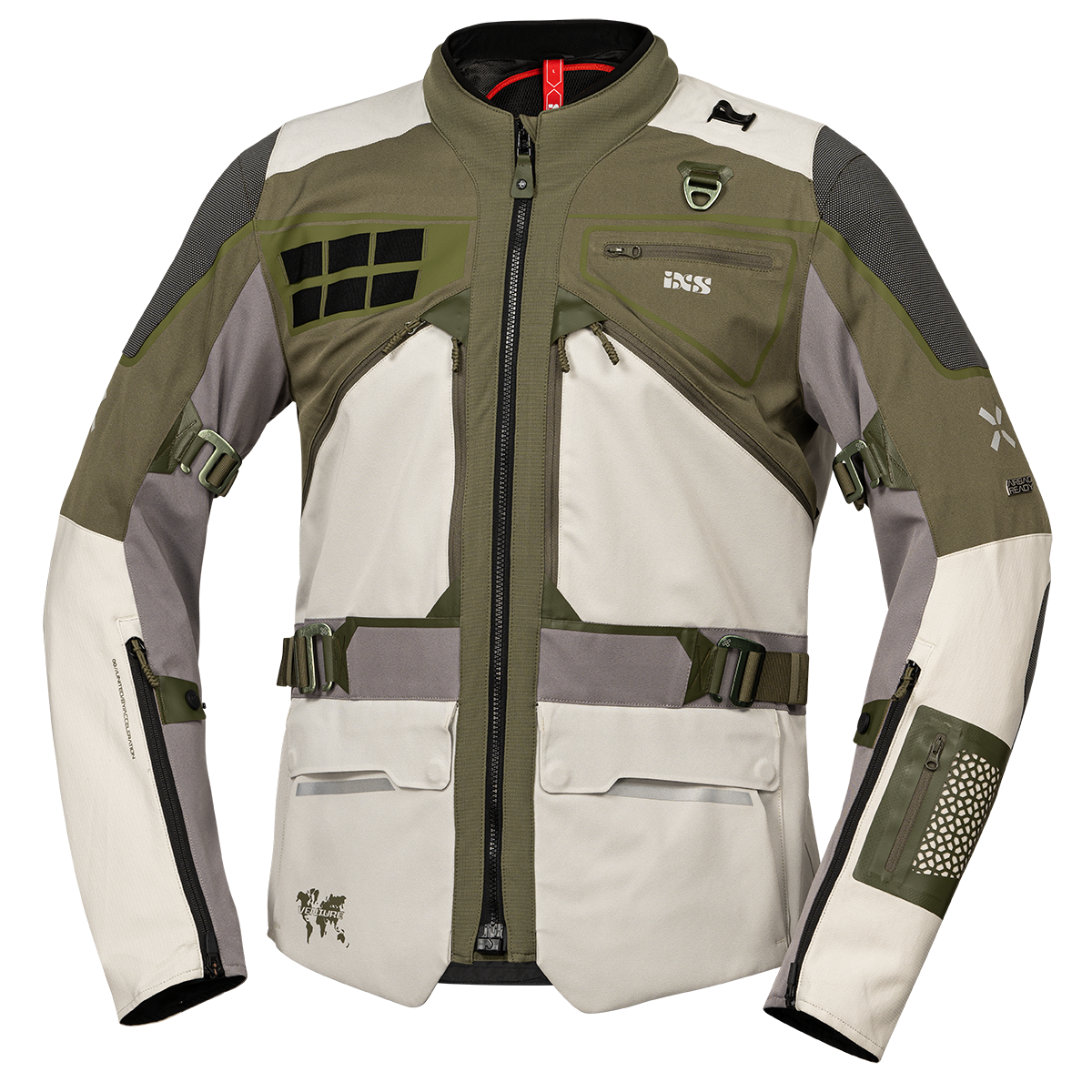 Venture-air 1.0 Giacca Grigio Chiaro-oliva Ripstop X-strech a 2 Strati Ixs