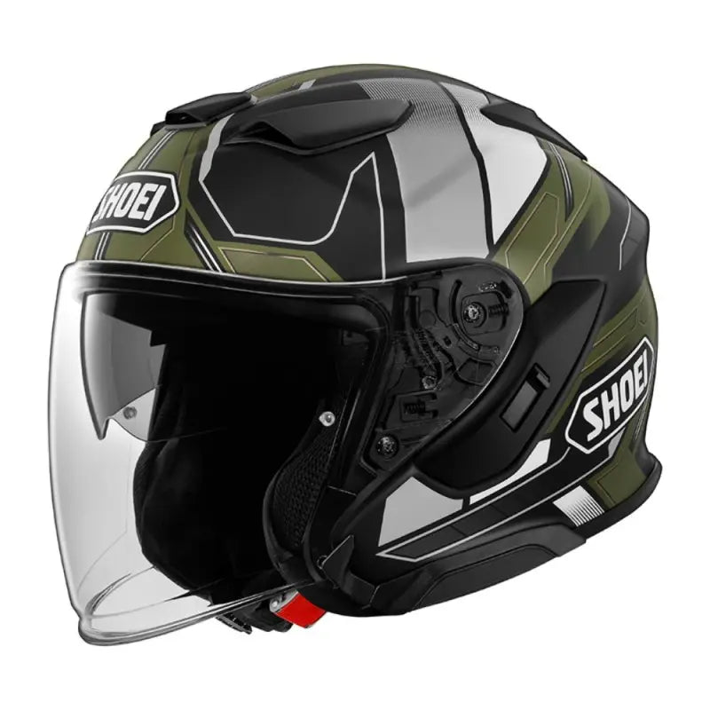 J-cruise 3 Whizzy Tc-11 Bianco-nero-verde Casco Jet Shoei