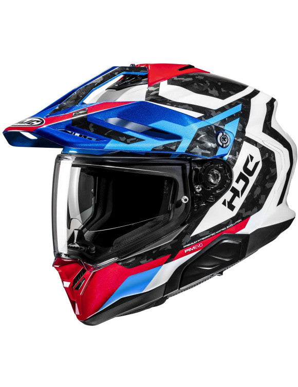 Rpha60 Dakar Mc21 Nero-bianco-rosso-blu Casco Integrale In Fibra Adventure Hjc