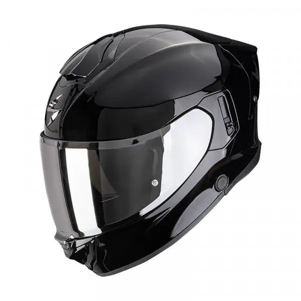 Exo-530 Air Solid Nero Lucido Casco Integrale Doppia Visiera Scorpion