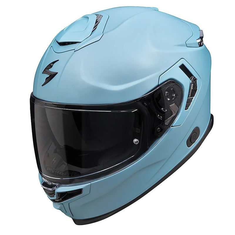Exo-gt Sp Air Celestial Blu Opaco Casco Integrale In Fibra Scorpion