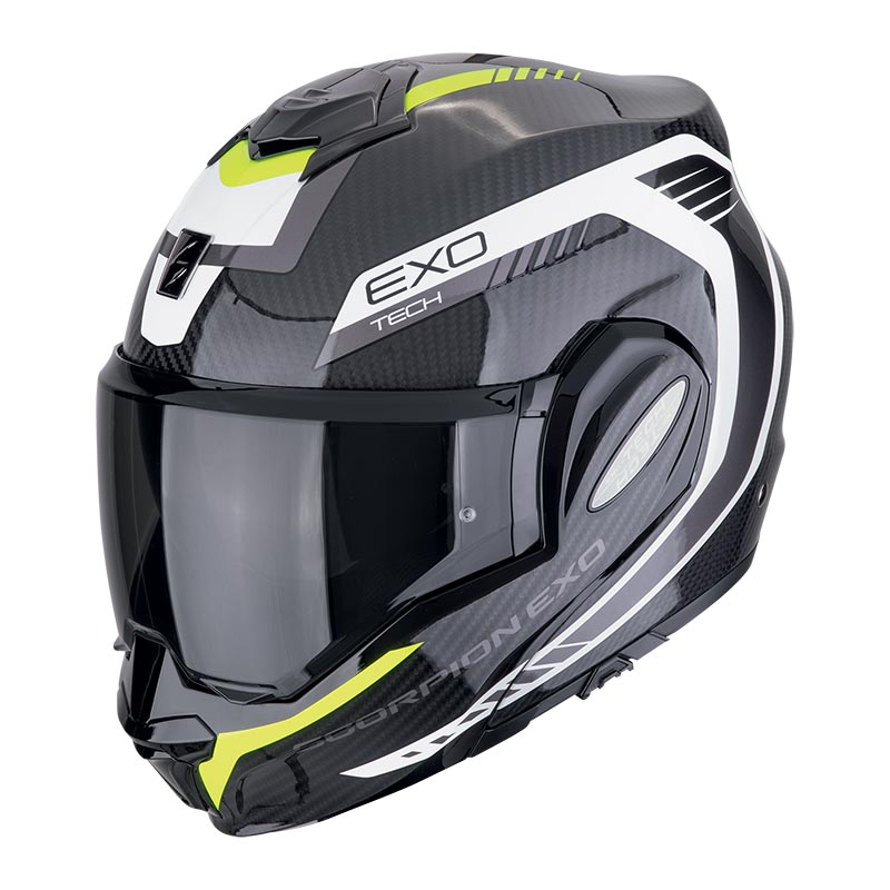 Exo Tech Evo Carbon Cosy Nero-neon Giallo Convertibile Scorpion