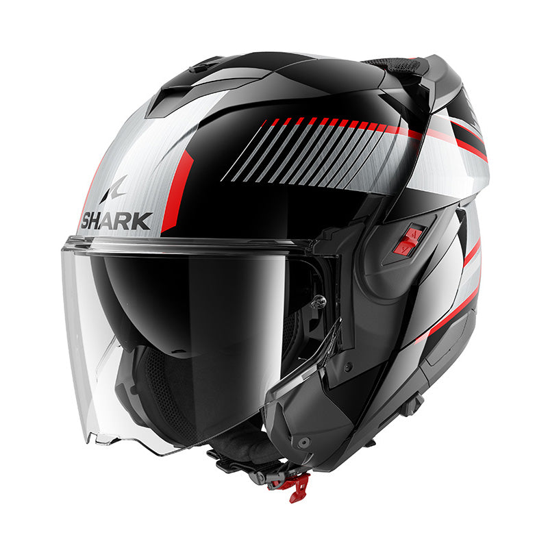 Casco Convertibile Oxo Sikter Black Chrome Silver Shark