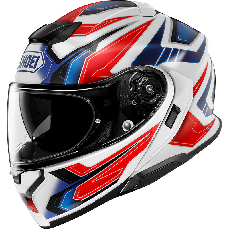 Neotec 3 Anthem Tc-10 Bianco-rosso-blu Casco Modulare In Fibra Shoei