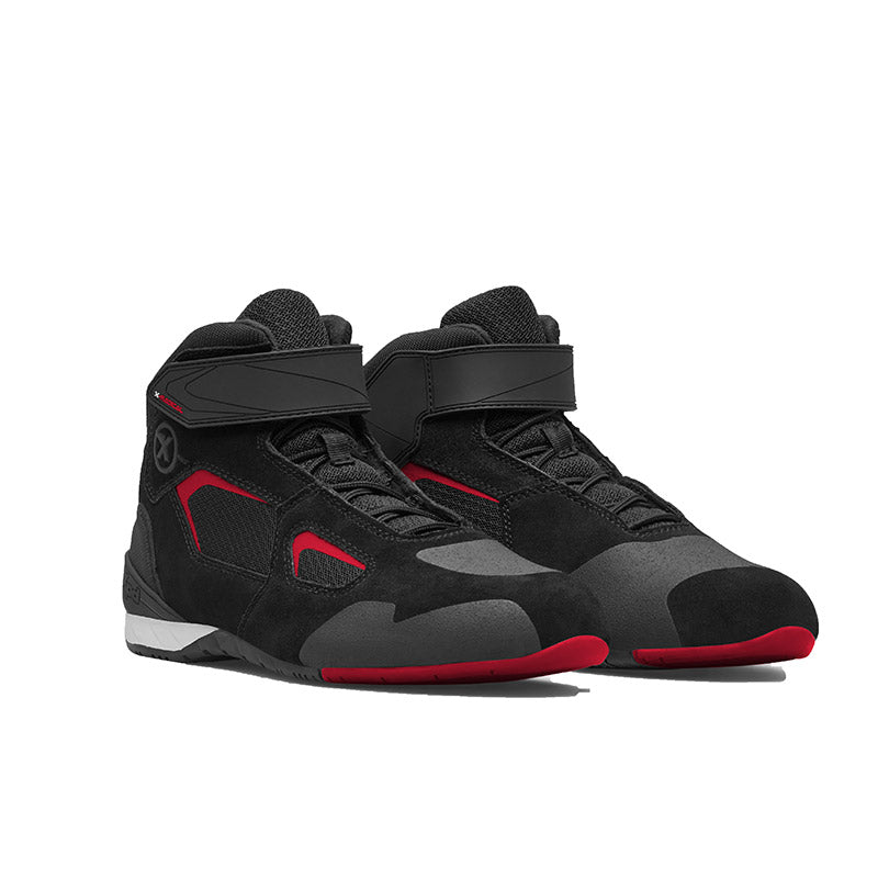 X-radical Nera Rosso Scarpa Da Moto Estiva