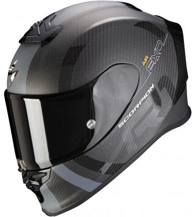 EXO-R1 CARBON AIR MG Matt Black-Silver casco integrale in carbonio