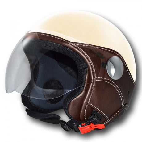 Casco Ls Trendy Vision Dj06 Demi Jet  Panna Lucido/t.moro - 1