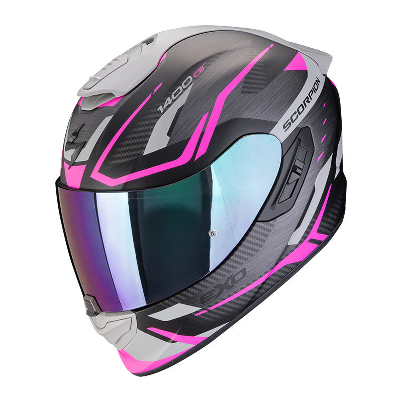 Exo-1400 Evo Ii Air Accord Nero-rosa Casco Integrale con Visierino Scorpion - 1