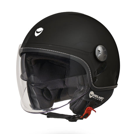 Eos Matt Black Casco Jet con Doppia Visiera 06 Helmo Milano - 1